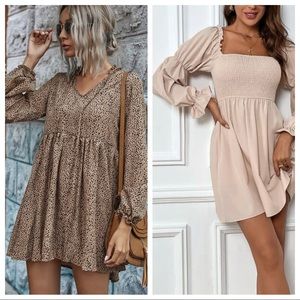Bundle of two Shein Long sleeve mini dresses
